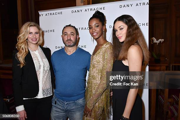 Margaux Savarit Miss ile de france 2014, Designer Dany Atrache, Morgane Edvige Miss Martinique 1e dauphine Miss France 2016 and Margaux Bourdin Miss...