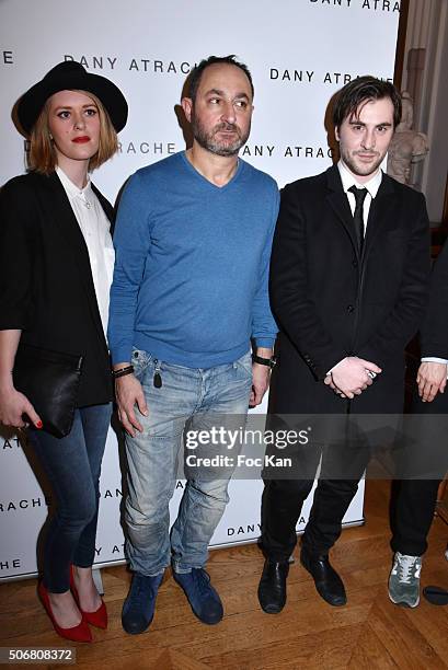 Justine Lamirand, Dany Atrache and Emmanuel Delpech attend the Dany Atrache Spring Summer 2016 show as part of Paris Fashion Week on January 25, 2016...