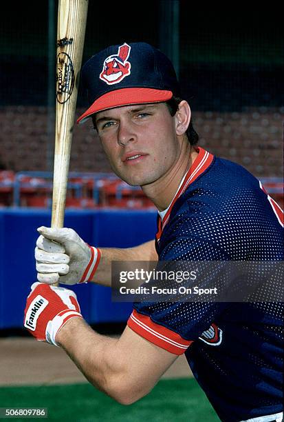 Jay Bell of the Cleveland Indians poses for this portrait prior to the start of a Major League Baseball game circa 1986. Bell played for the Indians...
