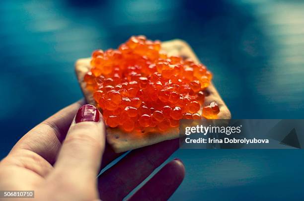 red caviar - red caviar stock pictures, royalty-free photos & images