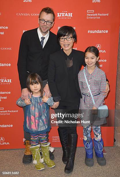 Brad Gray, Jessie Gray, So Yong Kim and Sky Gray attend "Lovesong" Premiere during the 2016 Sundance Film Festival at Eccles Center Theatre on...