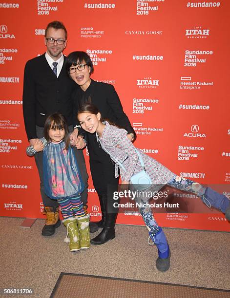 Brad Gray, Jessie Gray, So Yong Kim and Sky Gray attend "Lovesong" Premiere during the 2016 Sundance Film Festival at Eccles Center Theatre on...