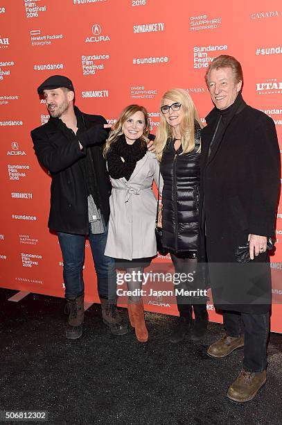 Writer/director J.T. Mollner, April Mollner, Ginnie Mollner, and actor Duke Mollner attend the "Outlaws & Angels" Premiere during the 2016 Sundance...