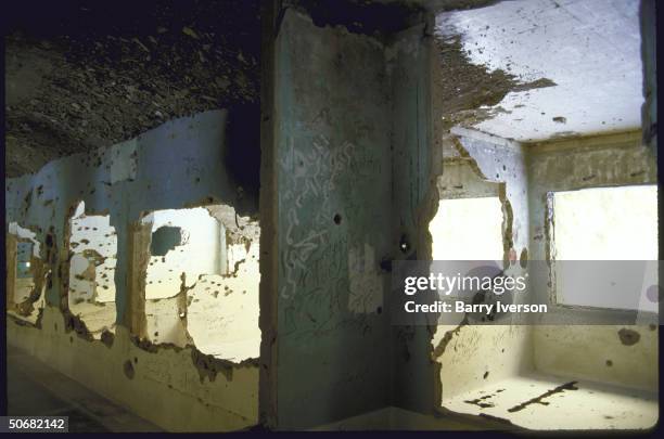 Ruined Golan Heights village, Quneitra, ghost town on Syrian-Israeli Demarcation.