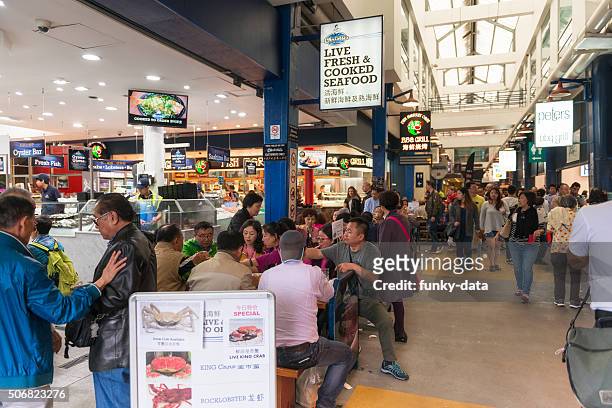 sydney fish market - sydney shopping stockfoto's en -beelden
