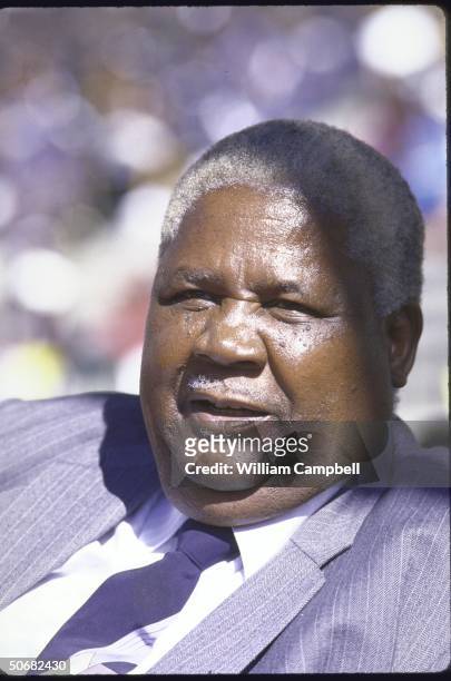 Opposition leader Joshua Nkomo attending Independence Day celebration at the National Stadium.