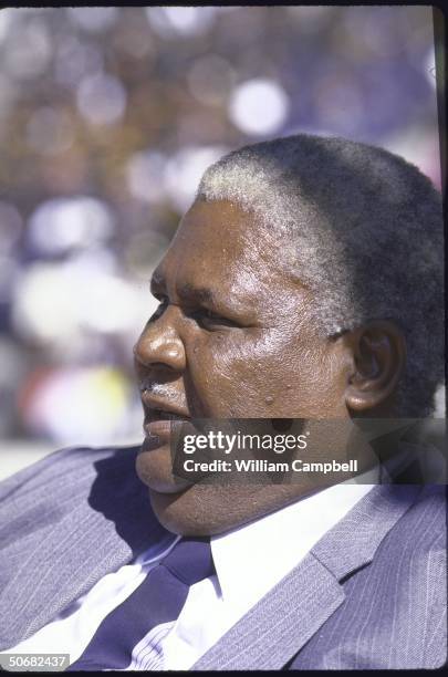 Opposition leader Joshua Nkomo attending Independence Day celebration at the National Stadium.