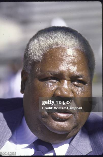 Opposition leader Joshua Nkomo attending Independence Day celebration at the National Stadium.