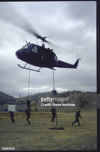 The US Department of Energy's anti-nuclear terrorist team training at the Department's Central Training Academy.