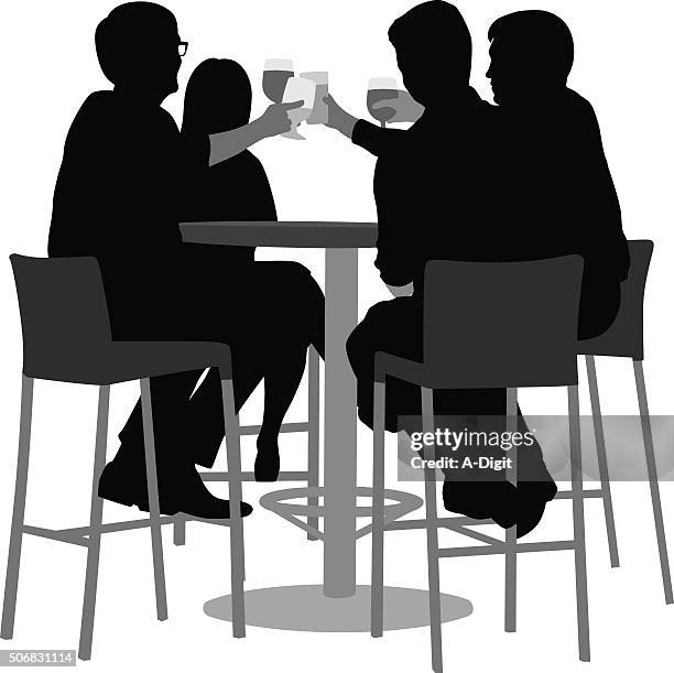toast to the team - drinking beer pub stock illustrations