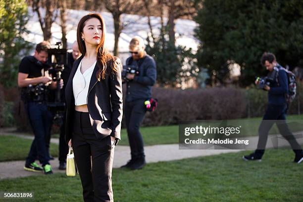 Liu Yifei attends the Dior Couture show at Musee Rodin on January 25, 2016 in Paris, France.
