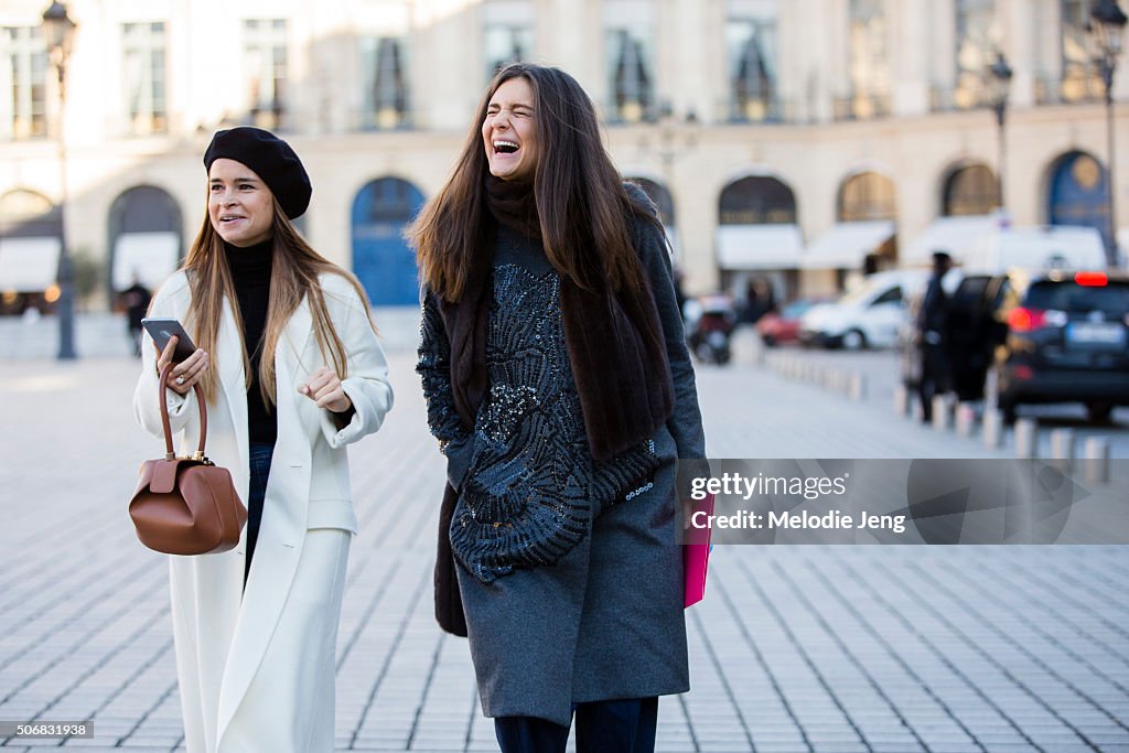 Street Style : Paris Fashion Week -Haute Couture- Spring/Summer 2016 : Day Two