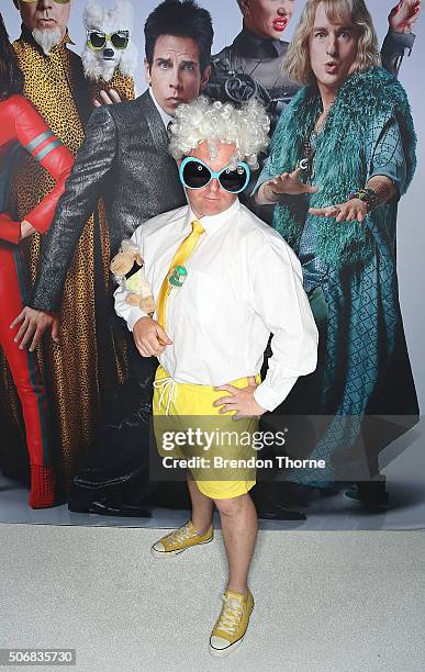 Fan attends the Sydney Fan Screening Event of the Paramount Pictures film 'Zoolander No. 2' at the State Theatre on January 26, 2016 in Sydney,...