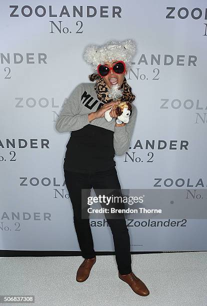 Fan attends the Sydney Fan Screening Event of the Paramount Pictures film 'Zoolander No. 2' at the State Theatre on January 26, 2016 in Sydney,...