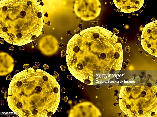 microscopic view of coronavirus. - spiked stock-grafiken, -clipart, -cartoons und -symbole