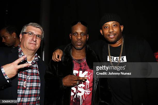 Steven J. Reisman, DMX, and Maino attend Terminal 5 on January 25 in New York City.