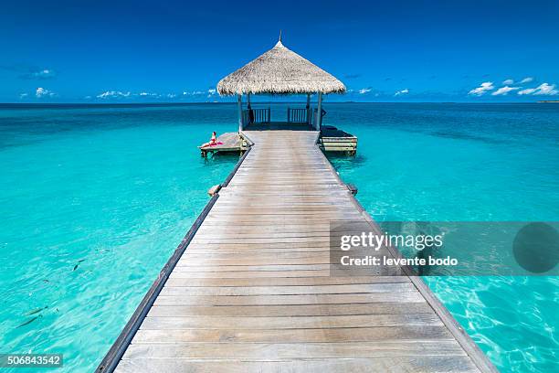 beautiful maldives beach - cafe symmetry stock pictures, royalty-free photos & images