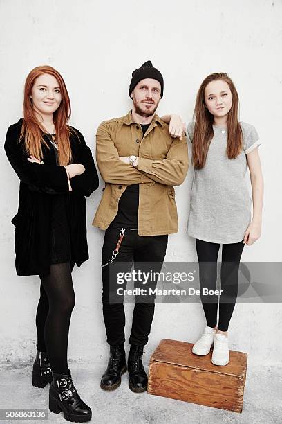 Elizabeth Morris, Martin Owen and Isabelle Allen of 'Let's Be Evil' pose for a portrait at the 2016 Sundance Film Festival Getty Images Portrait...