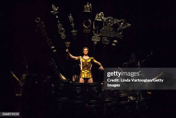 Russian dancer Vladislav Lantratov at a dress rehearsal for the Bolshoi Ballet production of 'Spartacus' , during the Lincoln Center Festival at the...