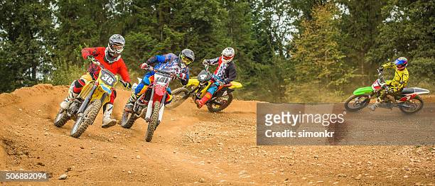 motorbike riding - dirt bike stock pictures, royalty-free photos & images