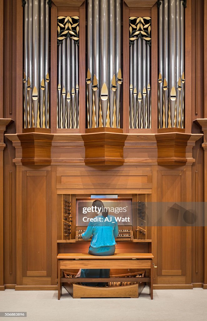 Working on her latest piece