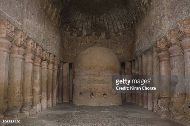 kanheri caves (2nd to 9th centuries) - kanheri caves stock pictures, royalty-free photos & images