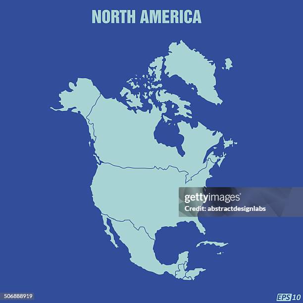 north america map - grenada stock illustrations