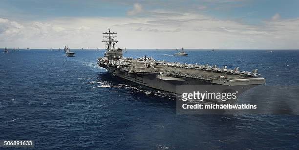 aircraft carrier uss ronald reagn (cvn 75) - ship stock pictures, royalty-free photos & images
