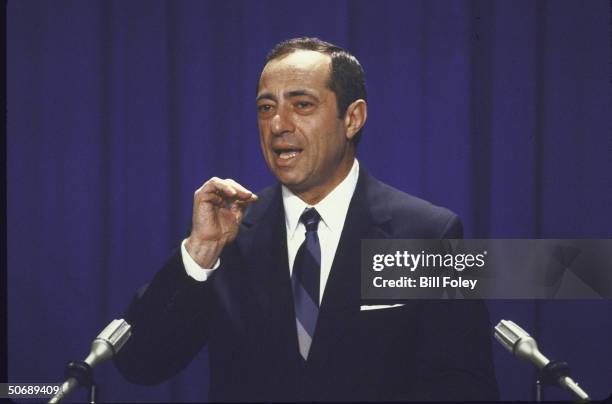Governor of New York, Mario Cuomo annouces he will seek re-election.