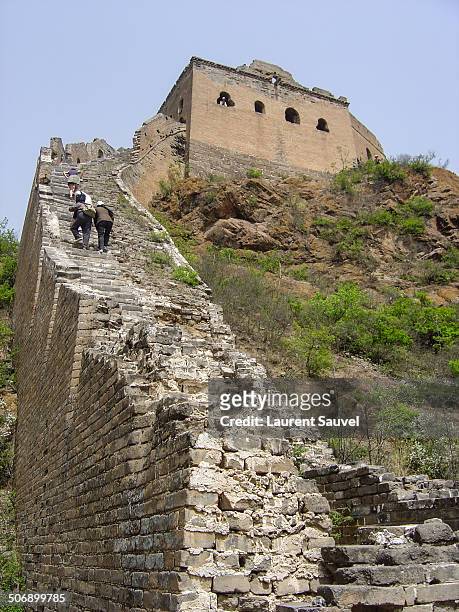 great wall of china, jinshanling - simatai - laurent sauvel stock pictures, royalty-free photos & images