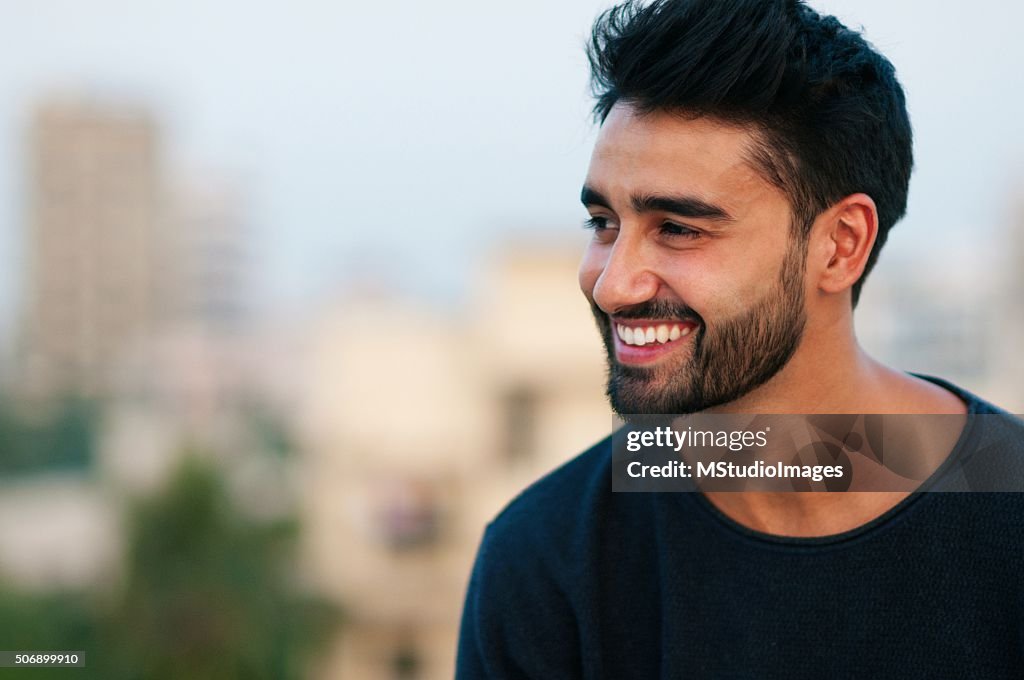 Portrait of a beautifull smiling man