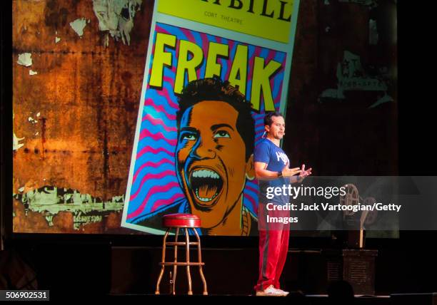 Latino-American comedian & actor John Leguizamo performs his one-man show 'Ghetto Klown' in a free performance at Central Park SummerStage, New York,...