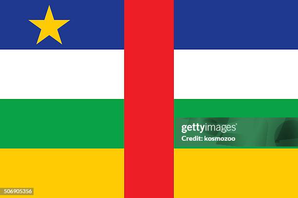 flagge zentralafrikanische republik - zentralafrikanische republik stock-grafiken, -clipart, -cartoons und -symbole