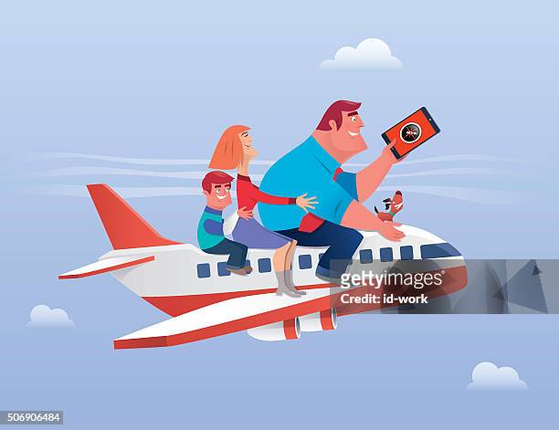 family traveling - clip art family stock illustrations