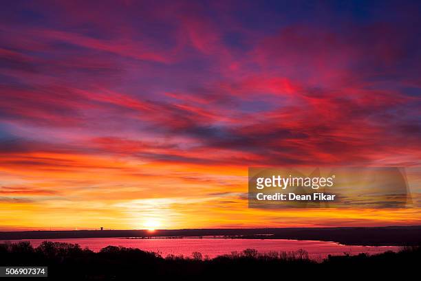 benbrook lake sunrise - fort worth stock pictures, royalty-free photos & images
