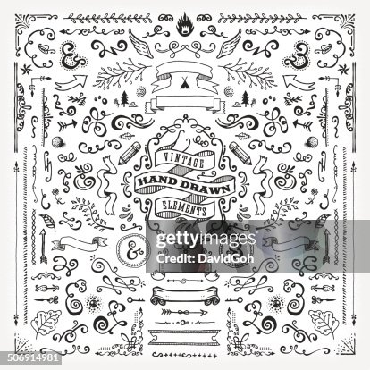Hand Dawn Design Elements (Complete Set) Hand Dawn Design Elements (Complete Set)