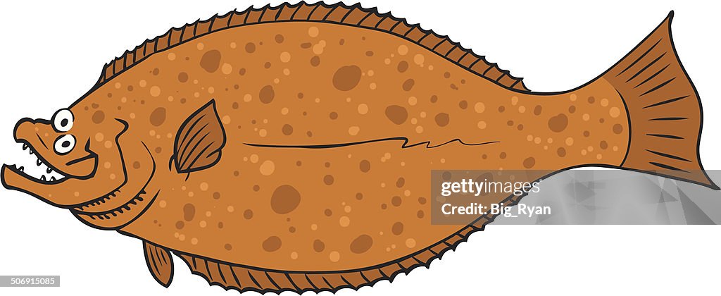 Cartoon halibut