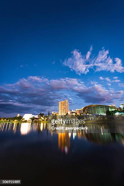 adelaide at night - adelaide stock pictures, royalty-free photos & images