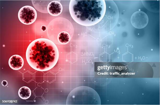 virus background - biochemical weapon stock illustrations