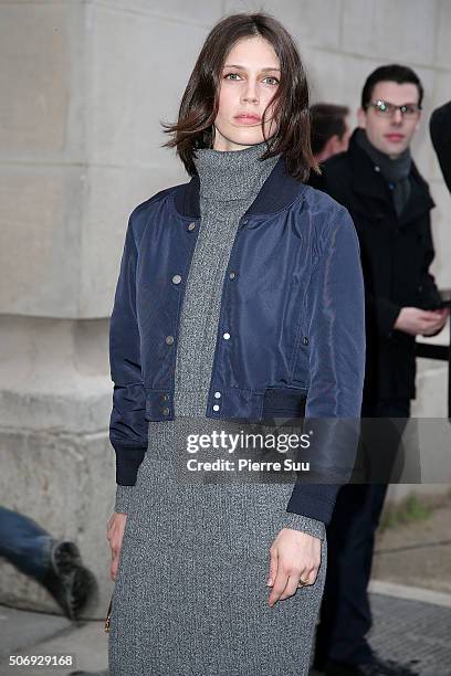 Marine Vatch arrives at the Chanel Haute Couture Spring Summer 2016 show as part of Paris Fashion Week on January 26, 2016 in Paris, France.