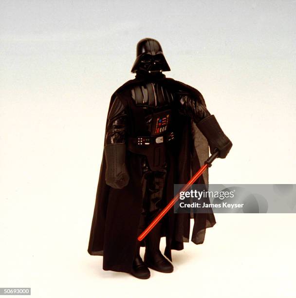 Darth Vader action figure based on character from 1977 film Star Wars.