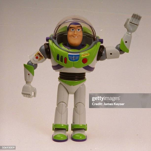 Buzz Lightyear action figure from 1995 Disney movie Toy Story.