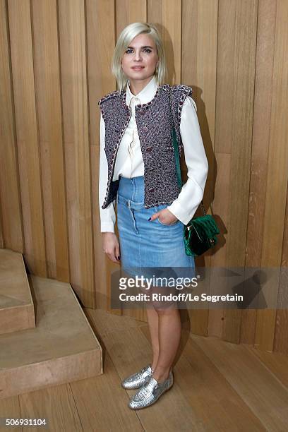 Actress Cecile Cassel attends the Chanel Spring Summer 2016 show as part of Paris Fashion Week on January 26, 2016 in Paris, France.