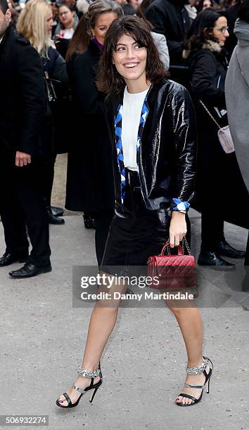 Alessandra Mastronardi arrives at the Chanel Haute Couture Spring Summer 2016 show as part of Paris Fashion Week on January 26, 2016 in Paris, France.