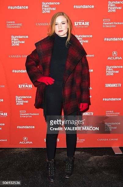 Actress Madisen Beaty attends Outlaws and Angels Premiere in Park City, Utah, January 24, 2016. / AFP / Valerie MACON