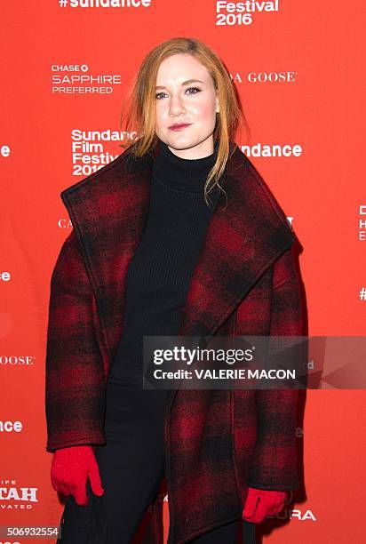 Actress Madisen Beaty attends Outlaws and Angels Premiere in Park City, Utah, January 24, 2016. / AFP / Valerie MACON