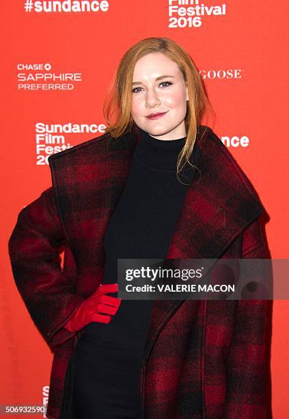 Actress Madisen Beaty attends Outlaws and Angels Premiere in Park City, Utah, January 24, 2016. / AFP / Valerie MACON