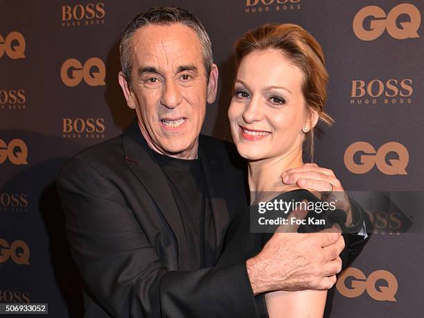 Audrey Crespo-Mara and Thierry Ardisson attend the 'GQ Men Of The Year Awards 2015' as part of Paris Fashion Week on January 25, 2016 in Paris,...