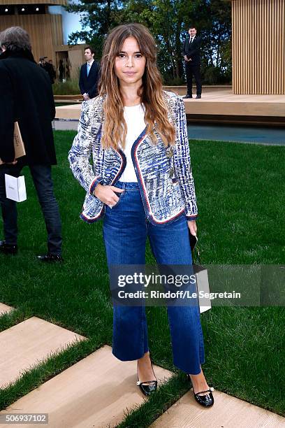 Miroslava Duma attends the Chanel Spring Summer 2016 show as part of Paris Fashion Week on January 26, 2016 in Paris, France.