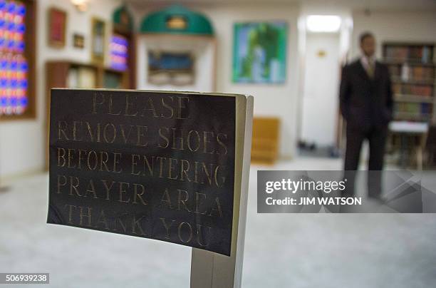 Imam Taha Tawil of The Mother Mosque of America, the oldest mosque in the United States, stands within the prayer area of the mosque in Cedar Rapids,...